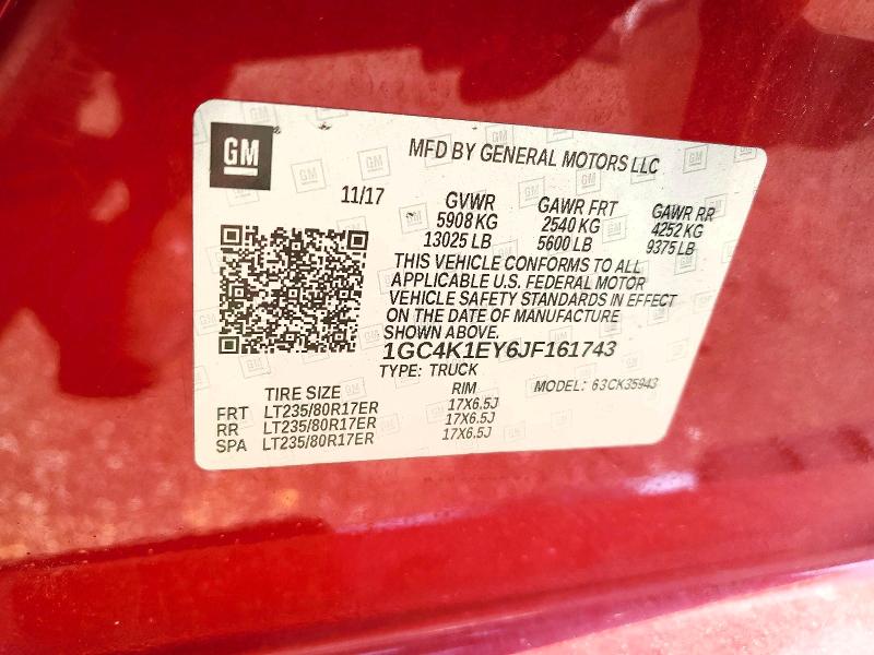 Продаж на аукціоні авто 2018 Chevrolet Silverado, vin: 1GC4K1EY6JF161743, номер лоту: 64660906