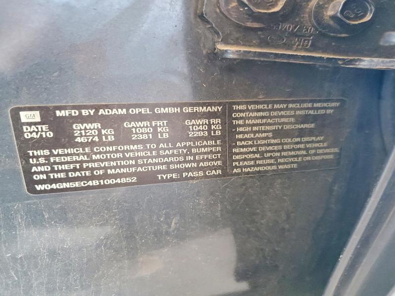 Aukcja sprzedaży 2011 Buick Regal, vin: W04GN5EC4B1004852, numer aukcji: 65478946