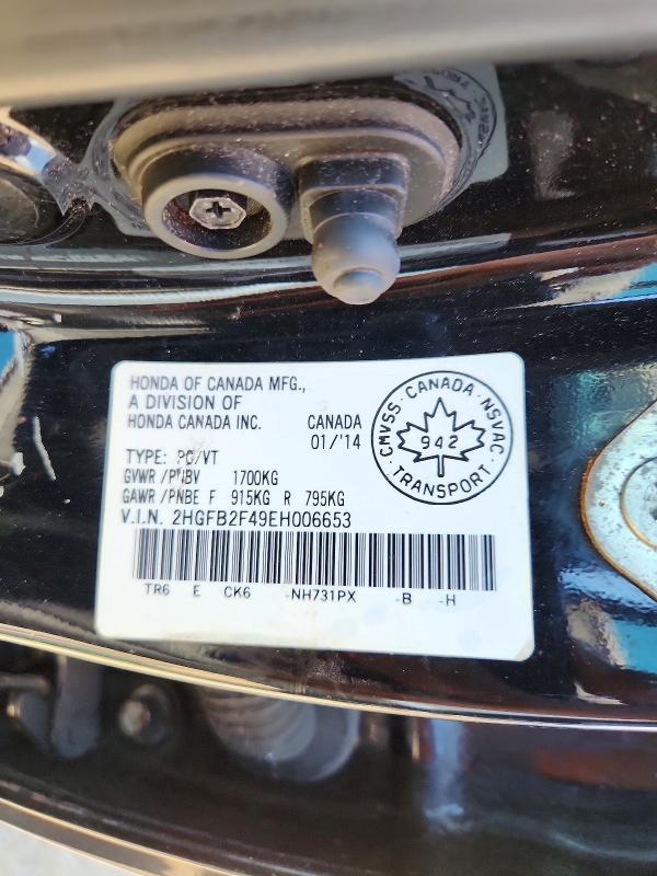 Продаж на аукціоні авто 2014 Honda Civic, vin: 2HGFB2F49EH006653, номер лоту: 59671456