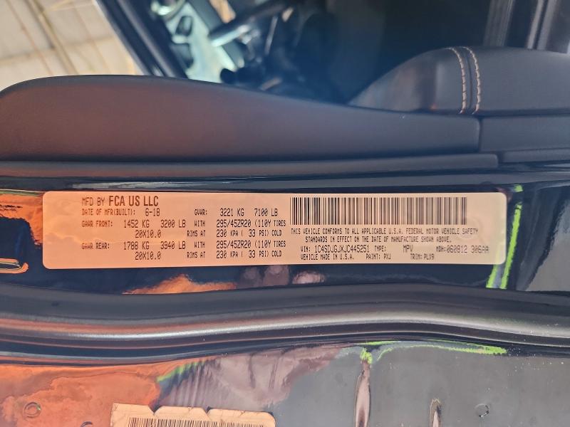 2018 Dodge Durango მანქანა იყიდება აუქციონზე, vin: 1C4SDJGJXJC445251, აუქციონის ნომერი: 63638016