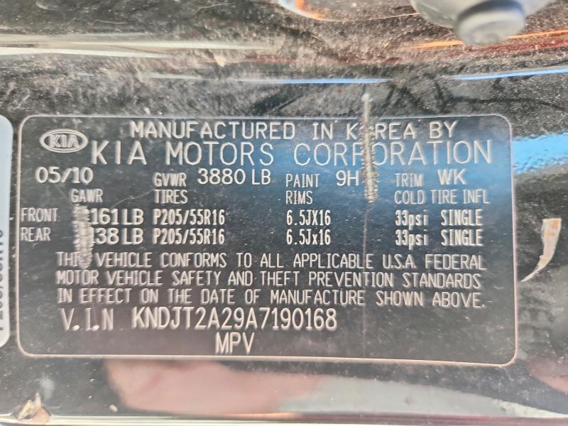 Aukcja sprzedaży 2010 Kia Soul, vin: KNDJT2A29A7190168, numer aukcji: 66380126