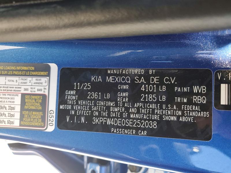 Продаж на аукціоні авто 2025 Kia K4, vin: 3KPFW4DE0SE252038, номер лоту: 63162576