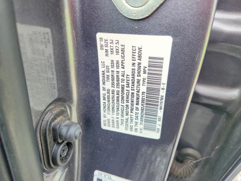 65007816 :رقم المزاد ، 7FARW2H82JE092179 vin ، 2018 Honda Cr-v مزاد بيع