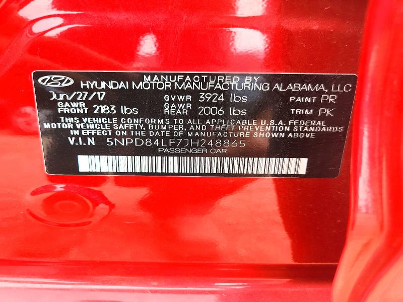 Продаж на аукціоні авто 2018 Hyundai Elantra, vin: 5NPD84LF7JH248865, номер лоту: 65464526
