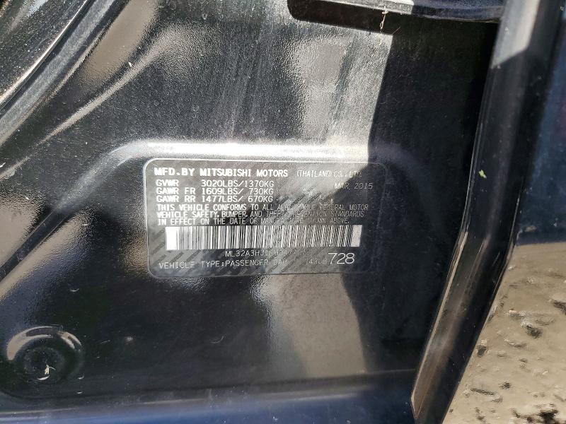 66232186 :رقم المزاد ، ML32A3HJ1FH047121 vin ، 2015 Mitsubishi Mirage مزاد بيع