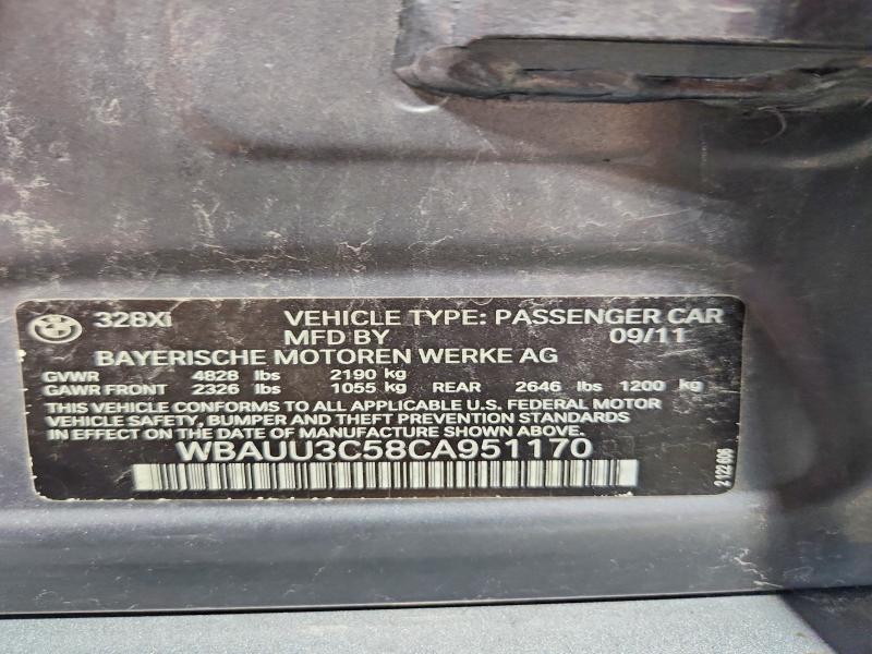 Продажа на аукционе авто 2012 Bmw 328i, vin: WBAUU3C58CA951170, номер лота: 66389546
