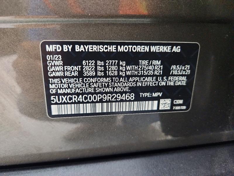 2023 Bmw X5 მანქანა იყიდება აუქციონზე, vin: 5UXCR4C00P9R29468, აუქციონის ნომერი: 63334356