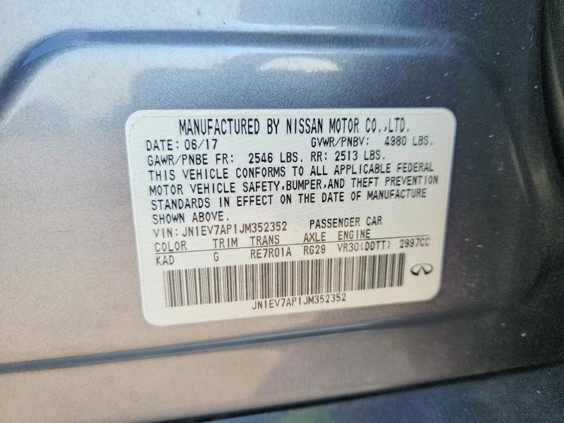 Aukcja sprzedaży 2018 Infiniti Q50, vin: JN1EV7AP1JM352352, numer aukcji: 66104896