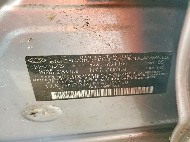 2017 Hyundai Elantra მანქანა იყიდება აუქციონზე, vin: 5NPD84LF9HH159468, აუქციონის ნომერი: 62974136