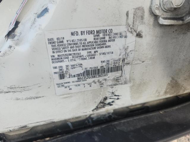 65624556 :رقم المزاد ، MAJ3S2GE8KC283565 vin ، 2019 Ford Ecosport مزاد بيع