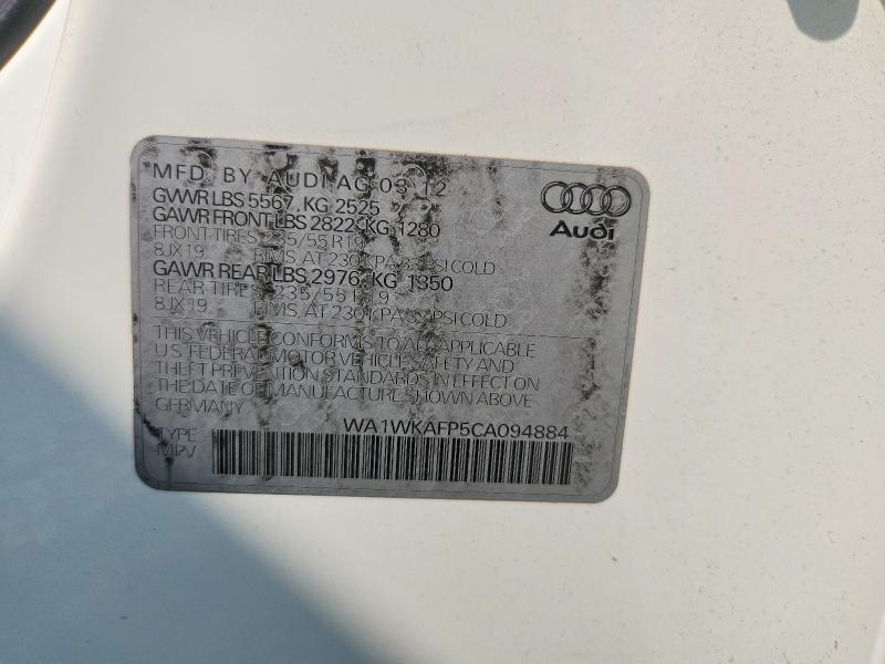 Продажа на аукционе авто 2012 Audi Q5, vin: WA1WKAFP5CA094884, номер лота: 64375936