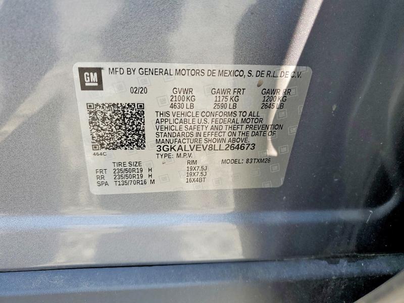 2020 Gmc Terrain მანქანა იყიდება აუქციონზე, vin: 3GKALVEV8LL264673, აუქციონის ნომერი: 64578566