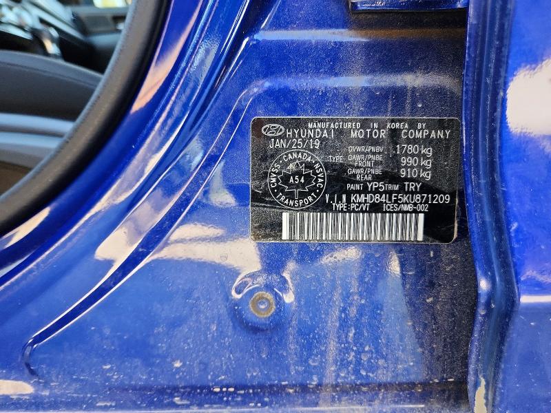 65002696 :رقم المزاد ، KMHD84LF5KU871209 vin ، 2019 Hyundai Elantra مزاد بيع