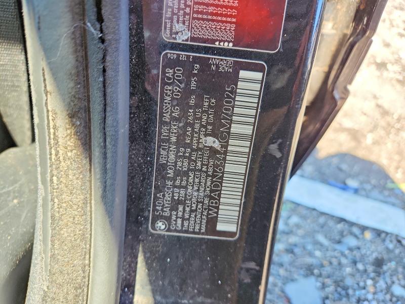 Aukcja sprzedaży 2001 Bmw 540, vin: WBADN63441GM70025, numer aukcji: 65388356
