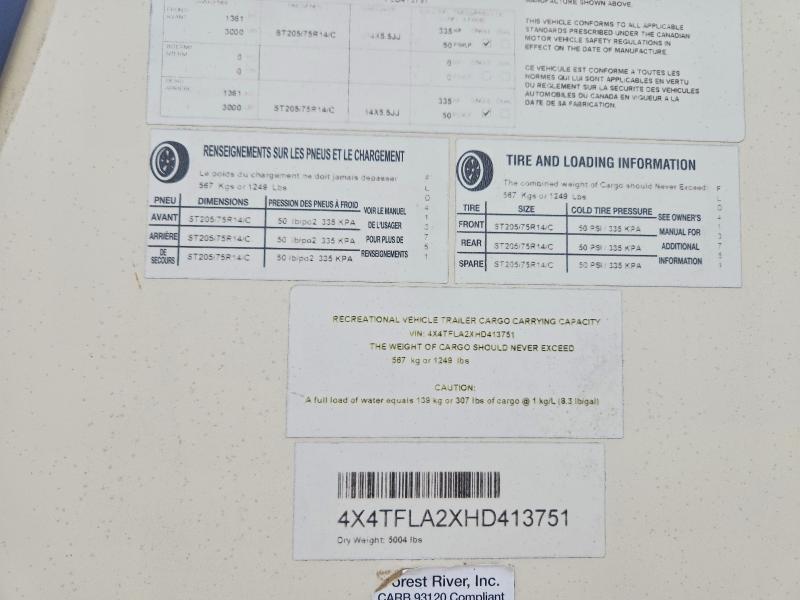 Продаж на аукціоні авто 2017 Foresriver Microlite, vin: 4X4TFLA2XHD413751, номер лоту: 66952096