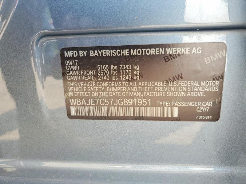 2018 Bmw 540 მანქანა იყიდება აუქციონზე, vin: WBAJE7C57JG891951, აუქციონის ნომერი: 64729206
