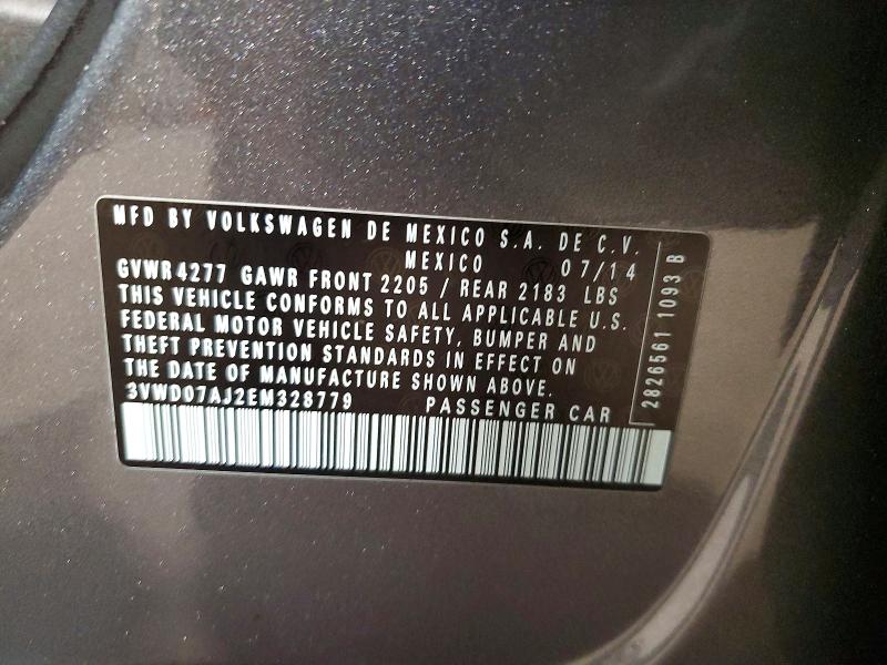 Aukcja sprzedaży 2014 Volkswagen Jetta, vin: 3VWD07AJ2EM328779, numer aukcji: 64849736