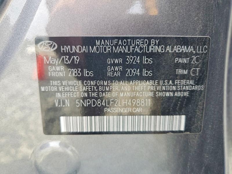 Aukcja sprzedaży 2020 Hyundai Elantra, vin: 5NPD84LF2LH498811, numer aukcji: 65287516
