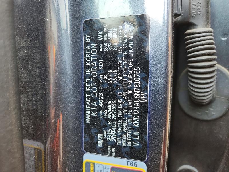 64630546 :رقم المزاد ، KNDJ23AU6N7810765 vin ، 2022 Kia Soul مزاد بيع