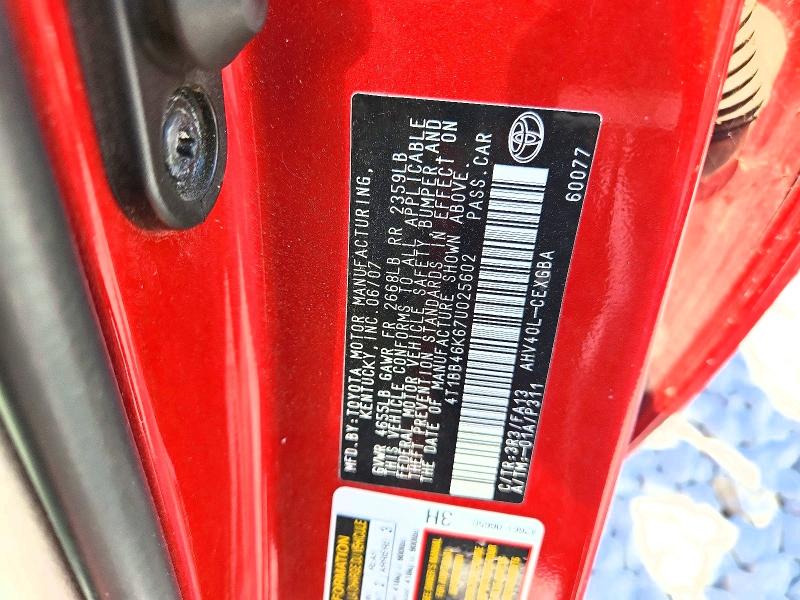 Aukcja sprzedaży 2007 Toyota Camry, vin: 4T1BB46K67U025602, numer aukcji: 66079336