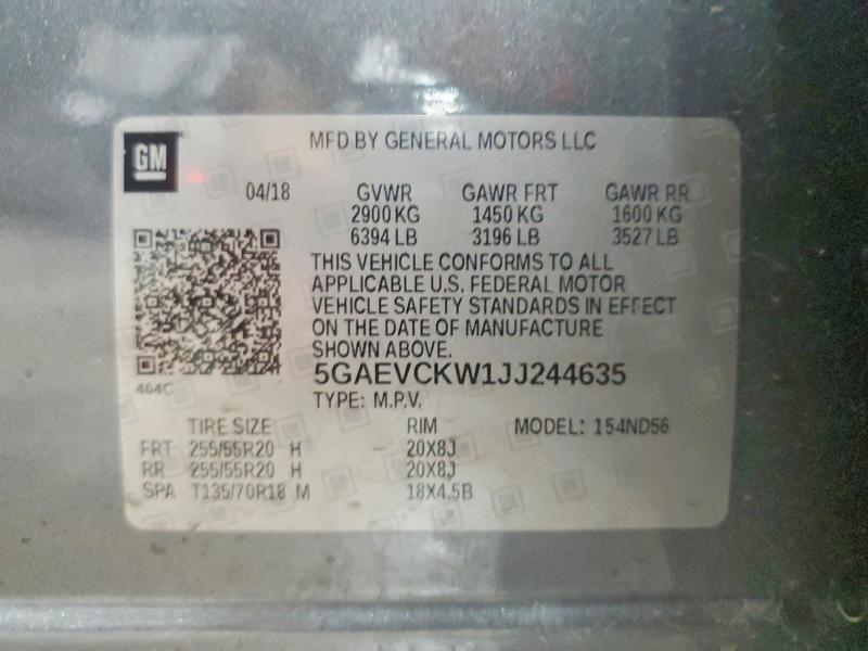 Продажа на аукционе авто 2018 Buick Enclave, vin: 5GAEVCKW1JJ244635, номер лота: 66560926