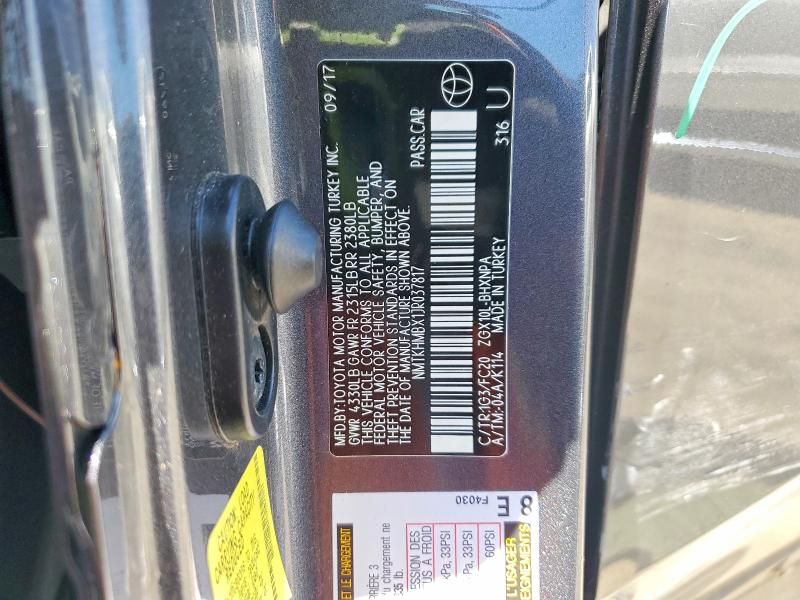 64331856 :رقم المزاد ، NMTKHMBX1JR037817 vin ، 2018 Toyota C-hr مزاد بيع