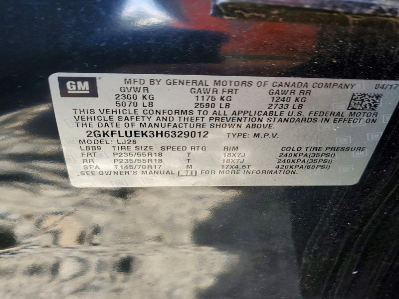 2017 Gmc Terrain მანქანა იყიდება აუქციონზე, vin: 2GKFLUEK3H6329012, აუქციონის ნომერი: 66546076
