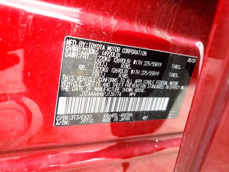 Aukcja sprzedaży 2023 Toyota Venza, vin: JTEAAAAH6PJ136774, numer aukcji: 64894846