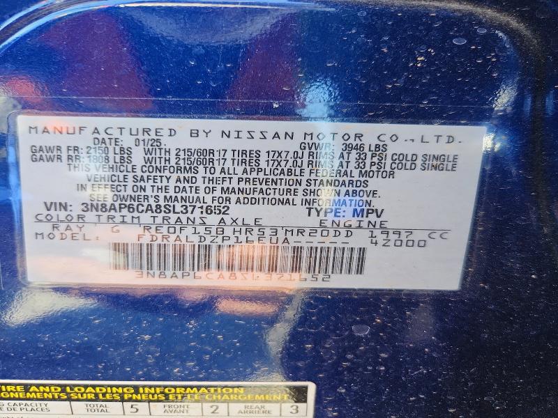 Продажа на аукционе авто 2025 Nissan Kicks, vin: 3N8AP6CA8SL371652, номер лота: 66988296
