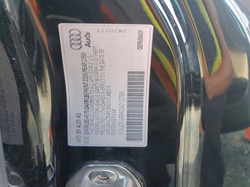 Aukcja sprzedaży 2013 Audi A5, vin: WAUGFAFR4DA012786, numer aukcji: 64431876