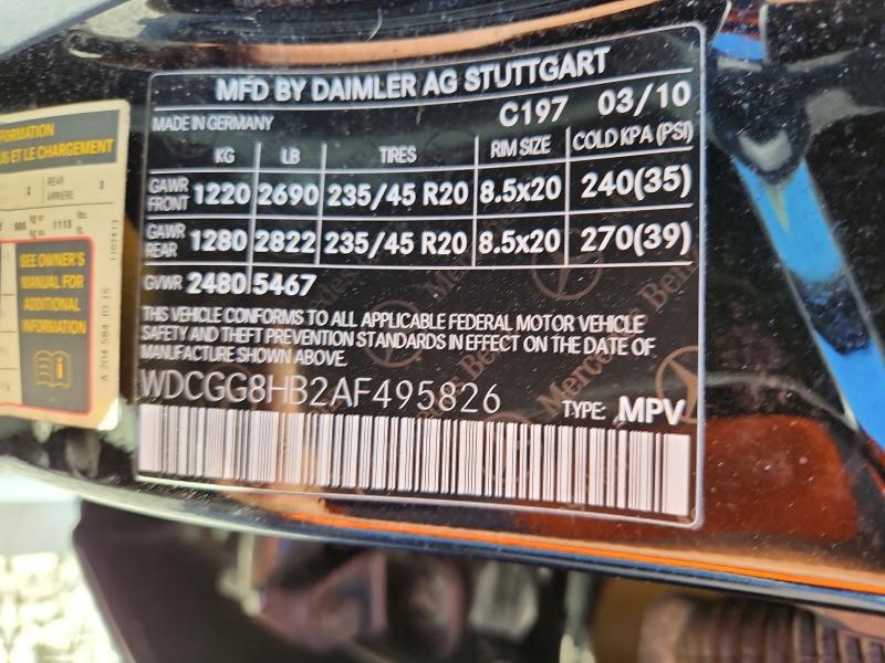 2010 Mercedes-benz Glk მანქანა იყიდება აუქციონზე, vin: WDCGG8HB2AF495826, აუქციონის ნომერი: 65025326