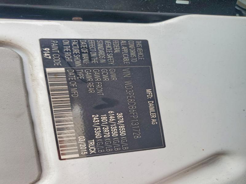 63803646 :رقم المزاد ، WD3PE8DB6FP131728 vin ، 2015 Mercedes-benz Sprinter مزاد بيع