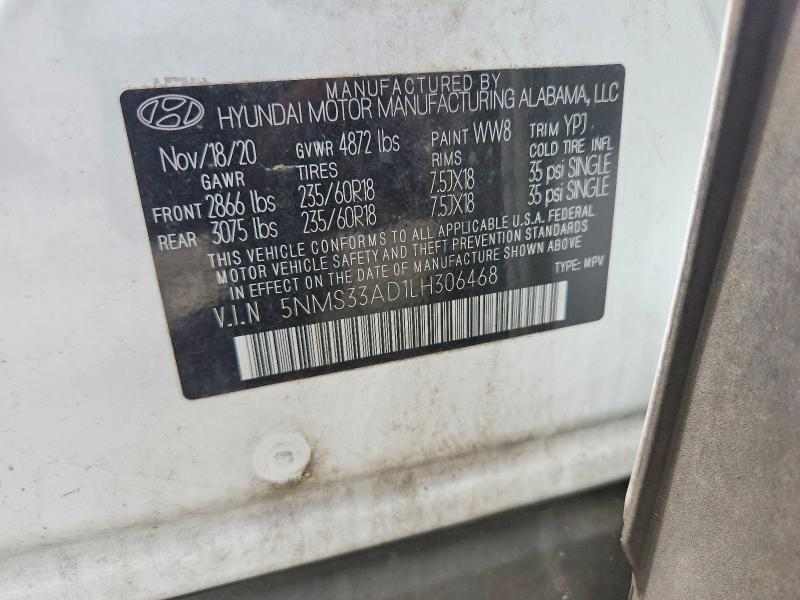 Продаж на аукціоні авто 2020 Hyundai Santa Fe, vin: 5NMS33AD1LH306468, номер лоту: 63465706