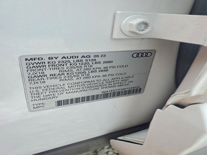 Продажа на аукционе авто 2023 Audi Q3, vin: WA1EECF34P1134020, номер лота: 66454176