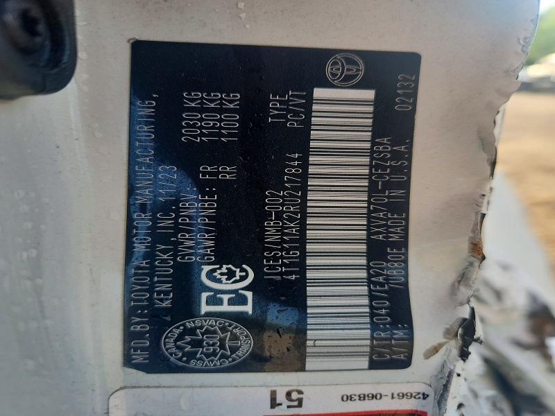 Продаж на аукціоні авто 2024 Toyota Camry, vin: 4T1G11AK2RU217844, номер лоту: 63516036
