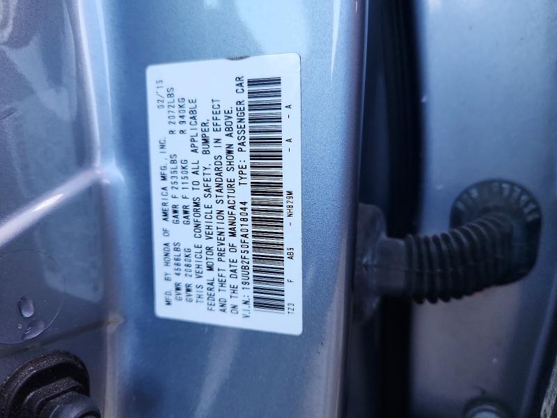 65370106 :رقم المزاد ، 19UUB2F50FA018044 vin ، 2015 Acura Tlx مزاد بيع