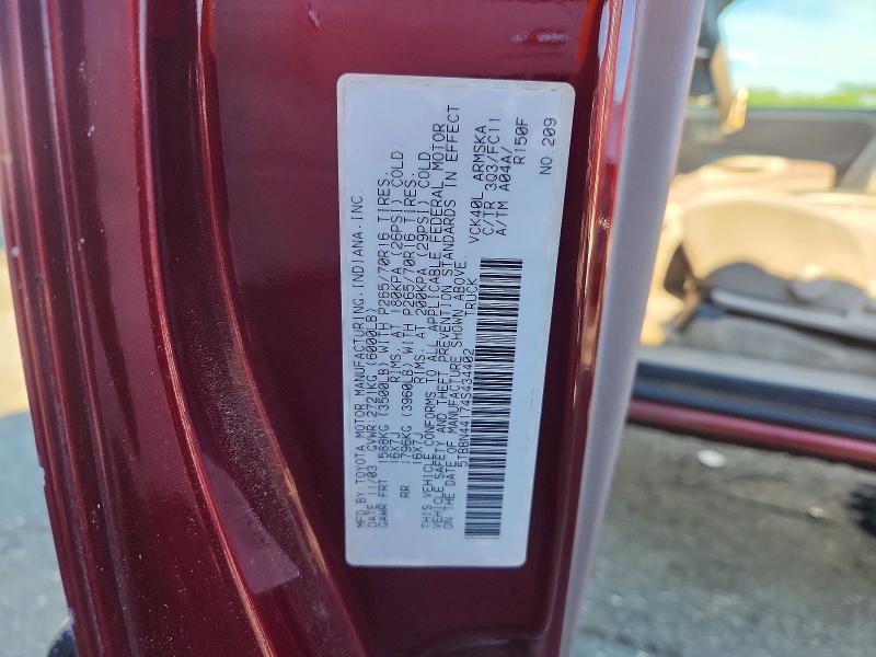 Продаж на аукціоні авто 2004 Toyota Tundra, vin: 5TBBN44174S434402, номер лоту: 63865206