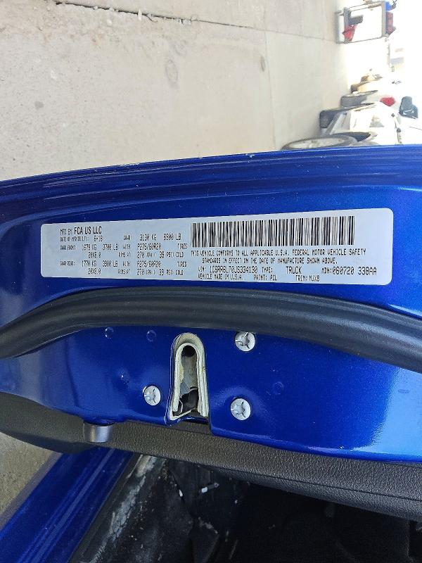 65810106 :رقم المزاد ، 1C6RR6LT0JS334130 vin ، 2018 Ram 1500 مزاد بيع