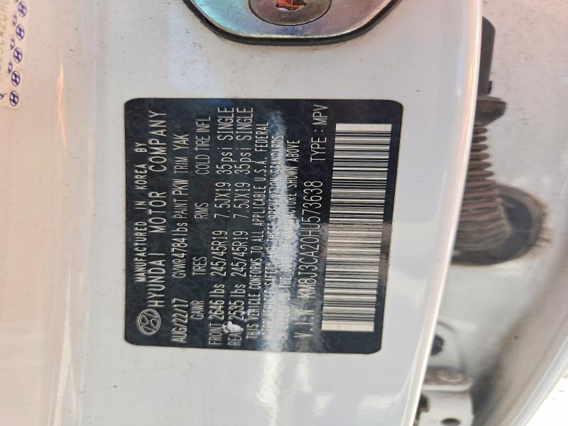 63948766 :رقم المزاد ، KM8J3CA20HU573638 vin ، 2017 Hyundai Tucson مزاد بيع