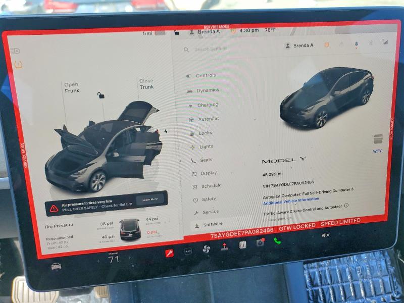 Продаж на аукціоні авто 2023 Tesla Model Y, vin: 7SAYGDEE7PA092486, номер лоту: 65685186