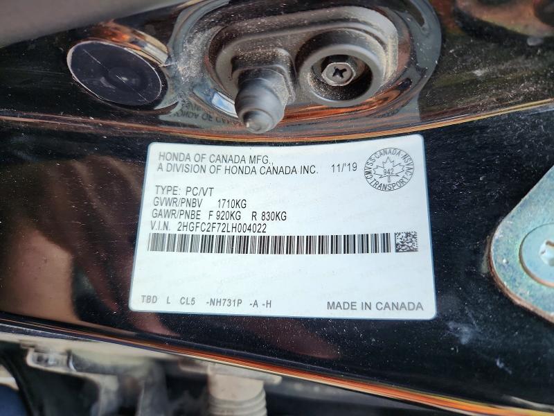 Aukcja sprzedaży 2020 Honda Civic, vin: 2HGFC2F72LH004022, numer aukcji: 65932746