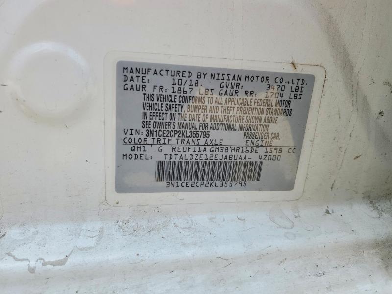 Продаж на аукціоні авто 2019 Nissan Versa Note, vin: 3N1CE2CP2KL355795, номер лоту: 67008136