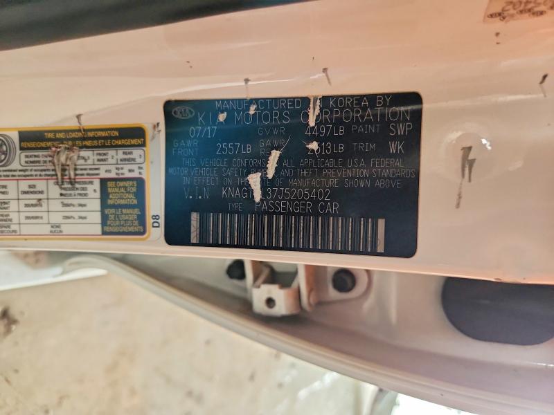 2018 Kia Optima მანქანა იყიდება აუქციონზე, vin: KNAGT4L37J5205402, აუქციონის ნომერი: 63808716