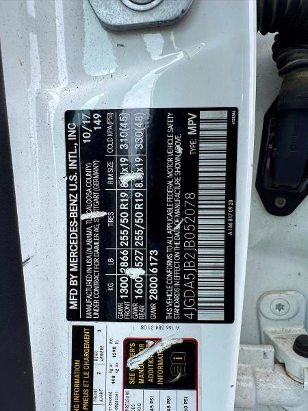 67055696 :رقم المزاد ، 4JGDA5JB2JB052078 vin ، 2018 Mercedes-benz Gle مزاد بيع
