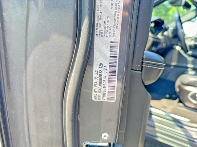 66184366 :رقم المزاد ، 1C4RJHDG6N8621729 vin ، 2022 Jeep Grand Cher مزاد بيع