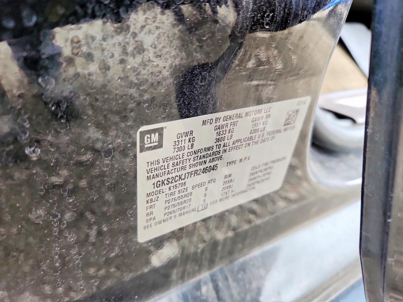 2015 Gmc Yukon მანქანა იყიდება აუქციონზე, vin: 1GKS2CKJ7FR246045, აუქციონის ნომერი: 63162486