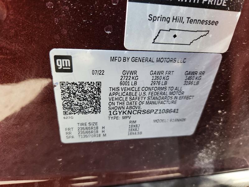 65010646 :رقم المزاد ، 1GYKNCRS6PZ108641 vin ، 2023 Cadillac Xt5 مزاد بيع