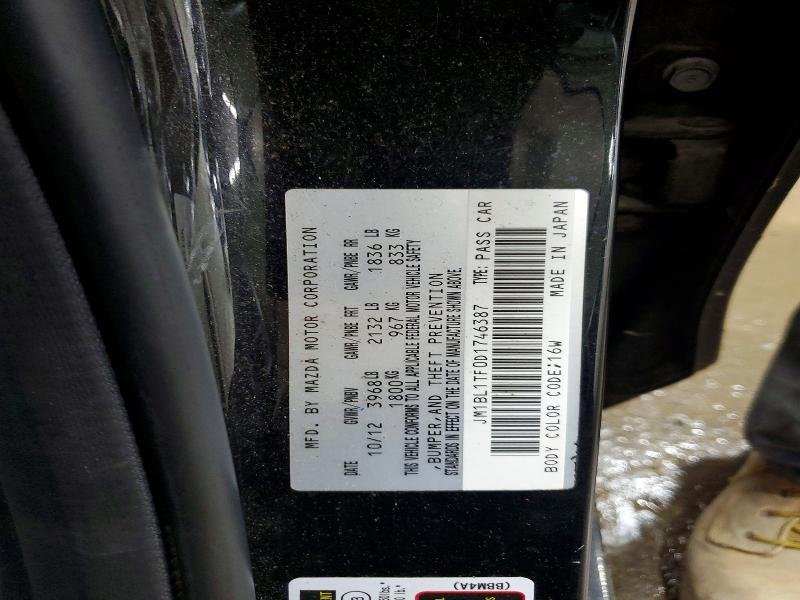65463776 :رقم المزاد ، JM1BL1TF0D1746387 vin ، 2013 Mazda 3 مزاد بيع