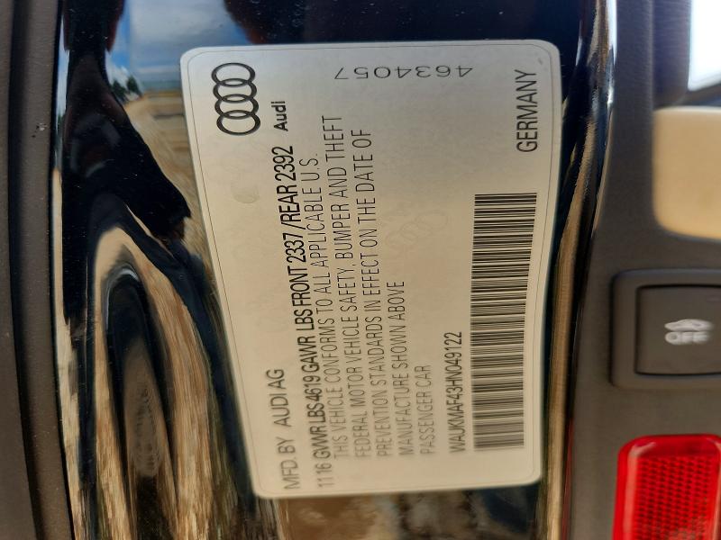 Aukcja sprzedaży 2017 Audi A4, vin: WAUKMAF43HN049122, numer aukcji: 63565446