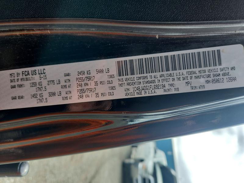 2015 Jeep Wrangler Unlimited მანქანა იყიდება აუქციონზე, vin: 1C4BJWDG1FL692194, აუქციონის ნომერი: 64465576